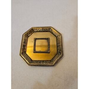 Antique Vintage brass octagonal trinket dish tray